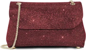 Rhinestone Purse for Women Evening Bag Sparkly Handbags Crossbody Bag Prom Clutch Purse for Wedding