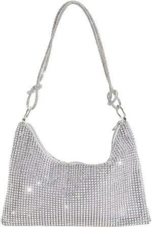 Rhinestone Purses for Women Crystal Clutch Bag Wedding Purse Bling Hobo Bag