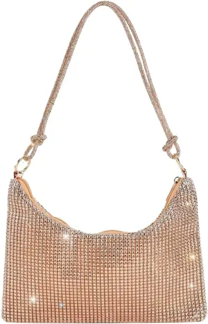 Rhinestone Purses for Women Crystal Clutch Bag Wedding Purse Bling Hobo Bag