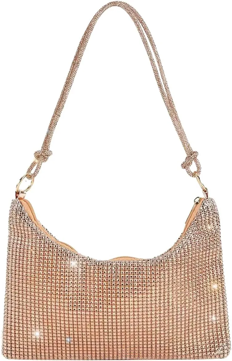 Rhinestone Purses for Women Crystal Clutch Bag Wedding Purse Bling Hobo Bag