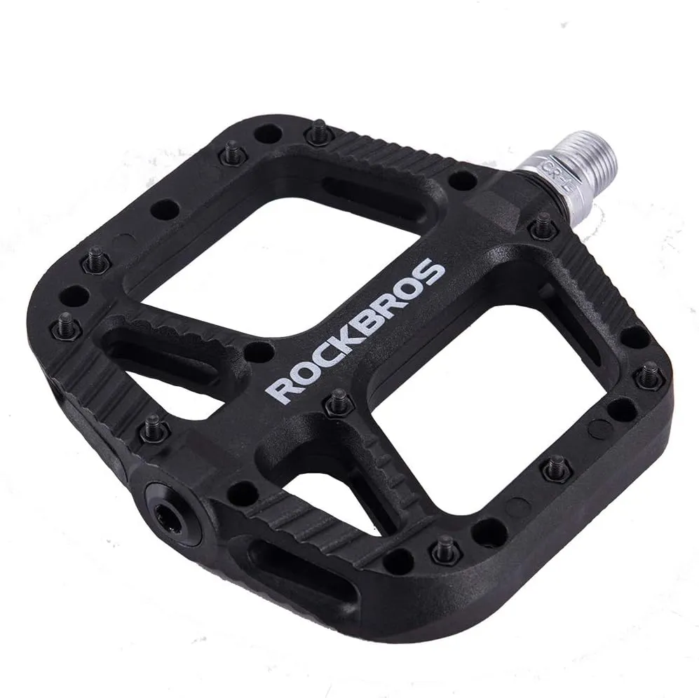 ROCKBROS MTB Pedals Mountain Bike Pedals Lightweight Nylon Fiber Bicycle Platform Pedals for BMX MTB 9/16"