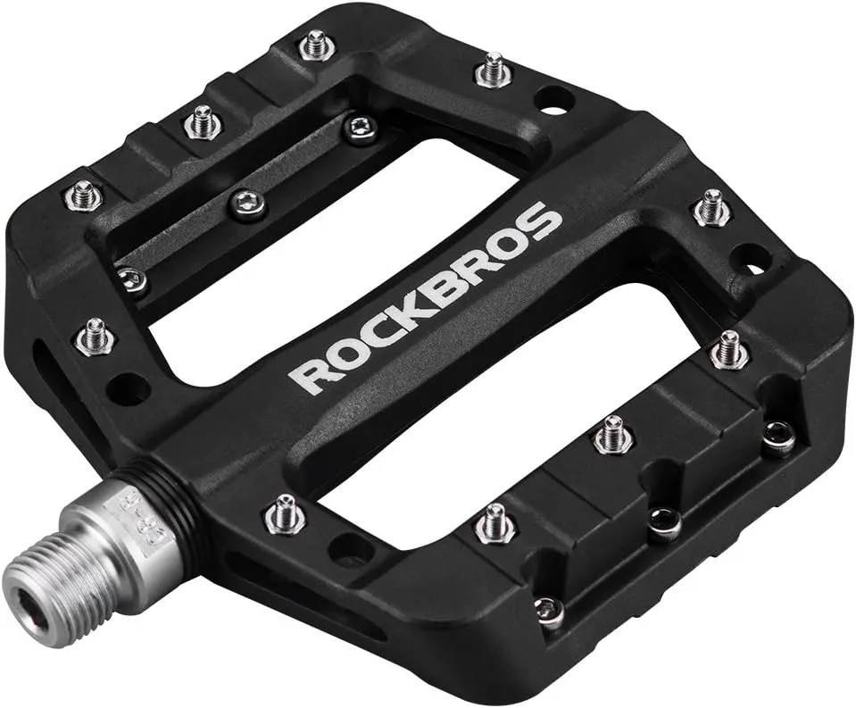 ROCKBROS MTB Pedals Mountain Bike Pedals Lightweight Nylon Fiber Bicycle Platform Pedals for BMX MTB 9/16"
