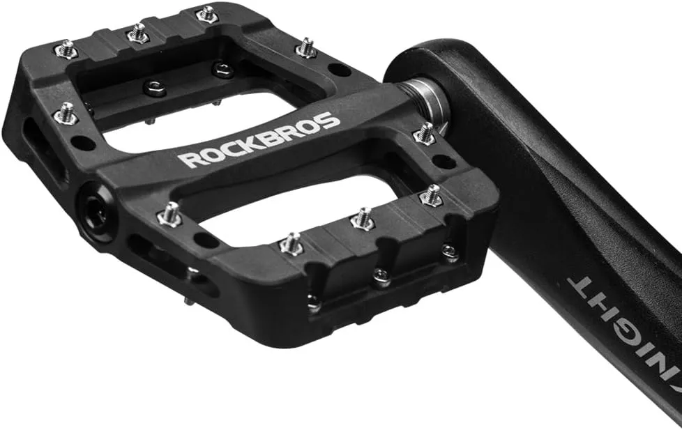 ROCKBROS MTB Pedals Mountain Bike Pedals Lightweight Nylon Fiber Bicycle Platform Pedals for BMX MTB 9/16"