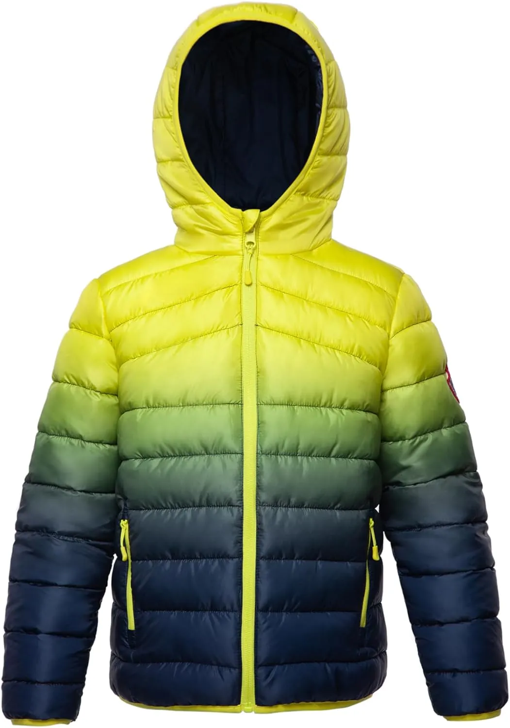 Rokka&Rolla Boys' Reversible Lightweight Puffer Jacket Hooded Water-Resistant Winter Coat