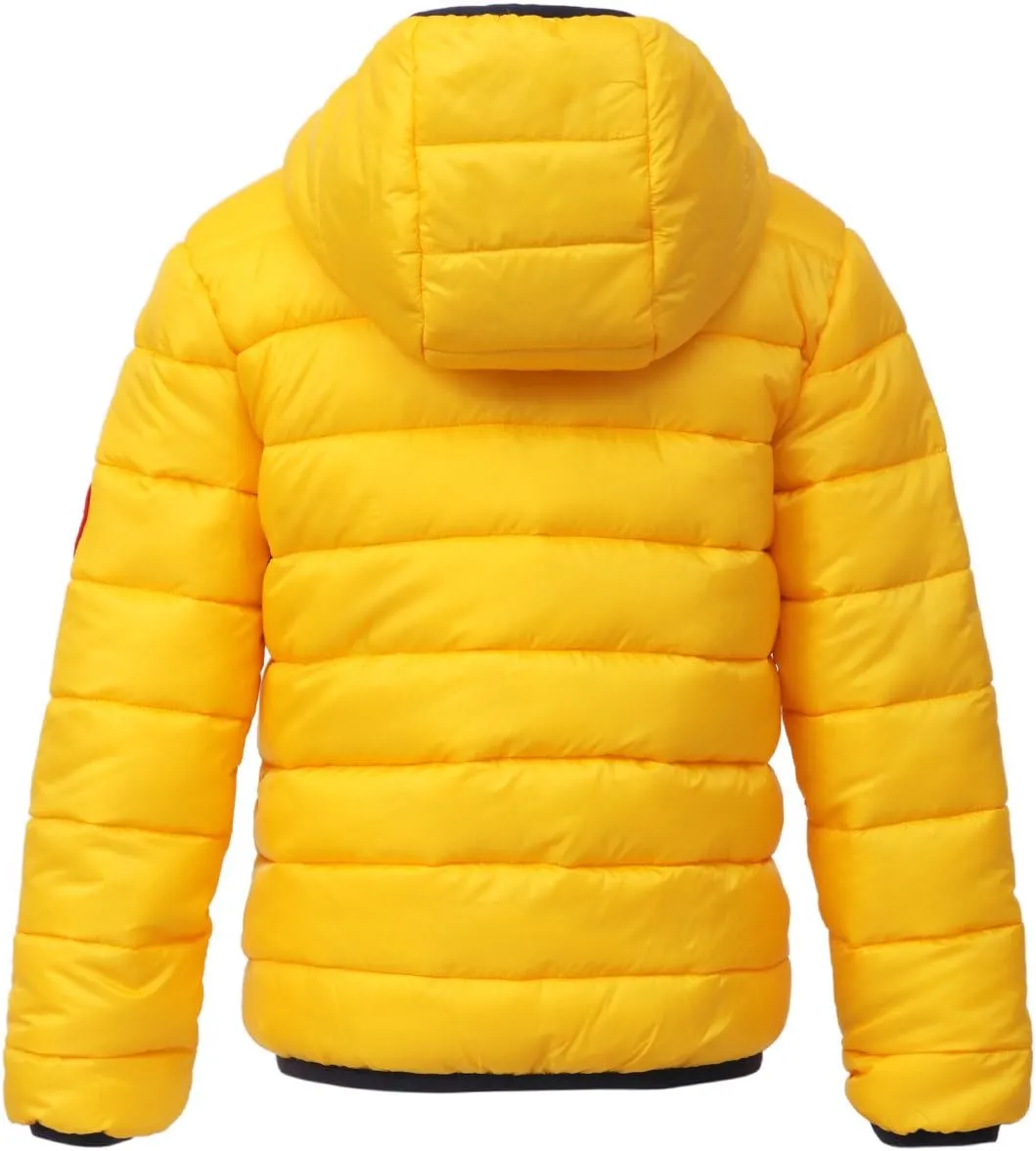 Rokka&Rolla Boys' Reversible Lightweight Puffer Jacket Hooded Water-Resistant Winter Coat