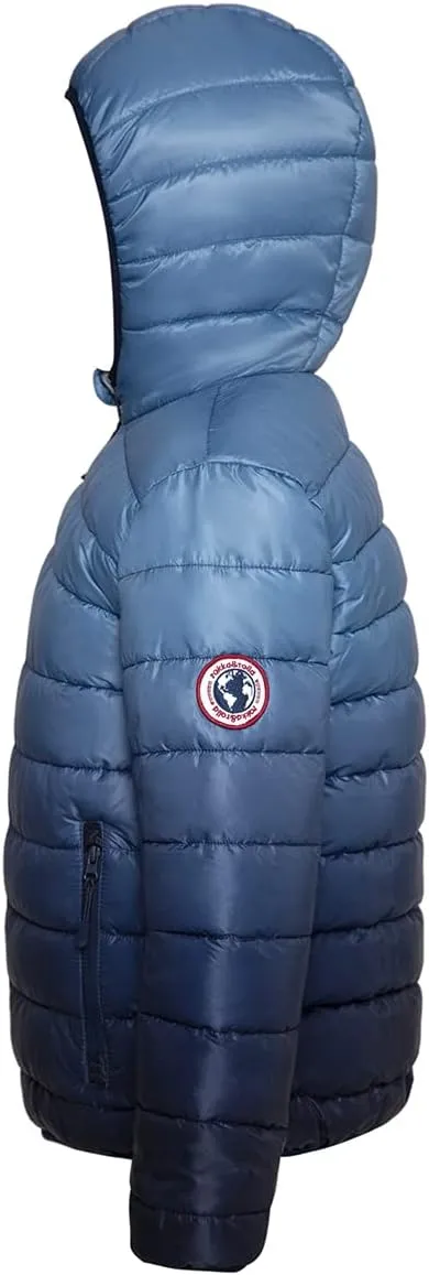 Rokka&Rolla Boys' Reversible Lightweight Puffer Jacket Hooded Water-Resistant Winter Coat