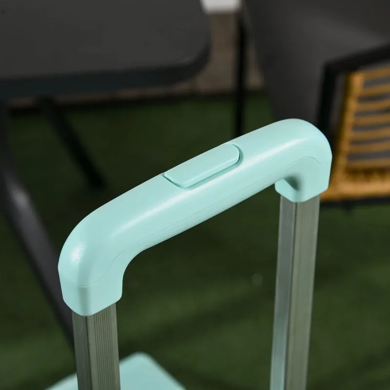Rootz Foldable Shopping Cart Stair Climbing Wheels - Telescopic Handle - Lightweight Design - 51L Volume - Green - 52cm x 48cm x 100cm