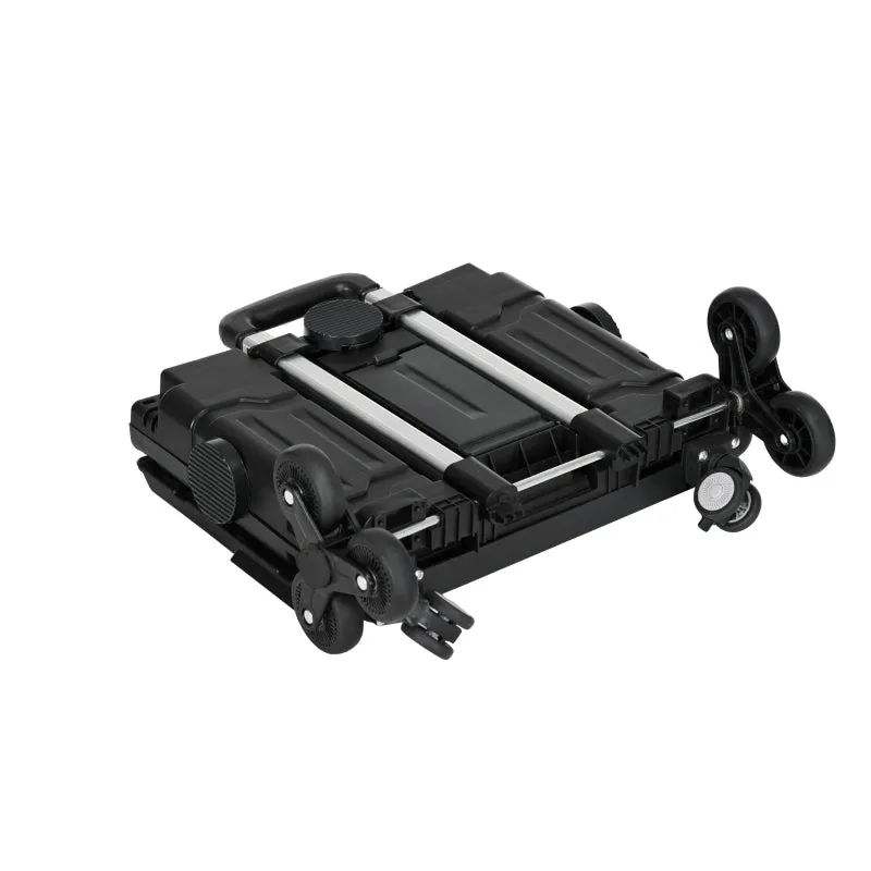 Rootz Shopping Cart with Stair-Climbing Wheels - Rollator Trolley - Foldable Cart - Telescopic Handle - 51L - 52cm x 48cm x 100cm