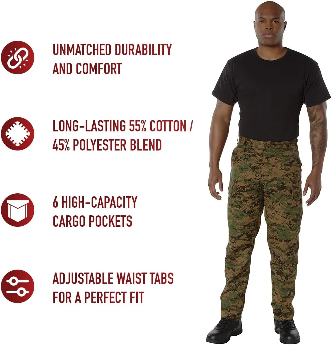Rothco Camo Tactical BDU Pants Camo Cargo Pants