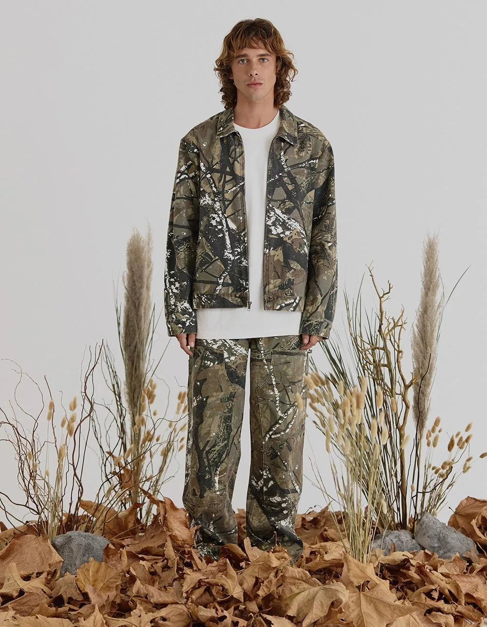Rsq Mens Straight Camo Utility Pants