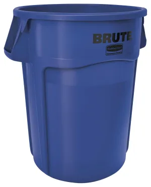 Rubbermaid Commercial 1779732 BRUTE Heavy-Duty Round Waste/Utility Container, 55-gallon, Blue