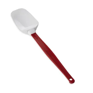 Rubbermaid Commercial Products High Heat Spoon Scraper Spatula, 13.5-Inch, Dishwasher Safe, Red, for Resturant/Home Cooking/Baking