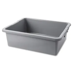 Rubbermaid Commercial Products Standard Bus/Utility Box, 7-Gallon, Gray, Heavy Duty Plastic Restaurant Wash Basin/Dish Washing Tub for Kitchen Organization/Storage