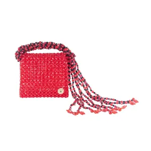 Ruby Red Garland Mini Bead Bag