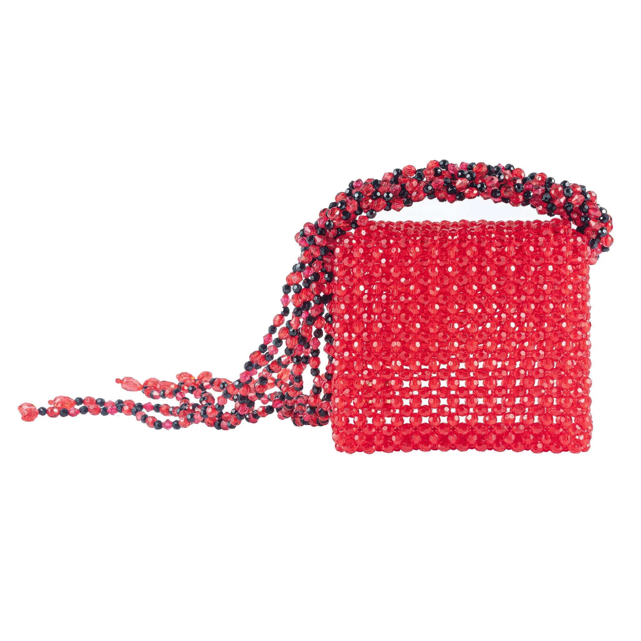 Ruby Red Garland Mini Bead Bag