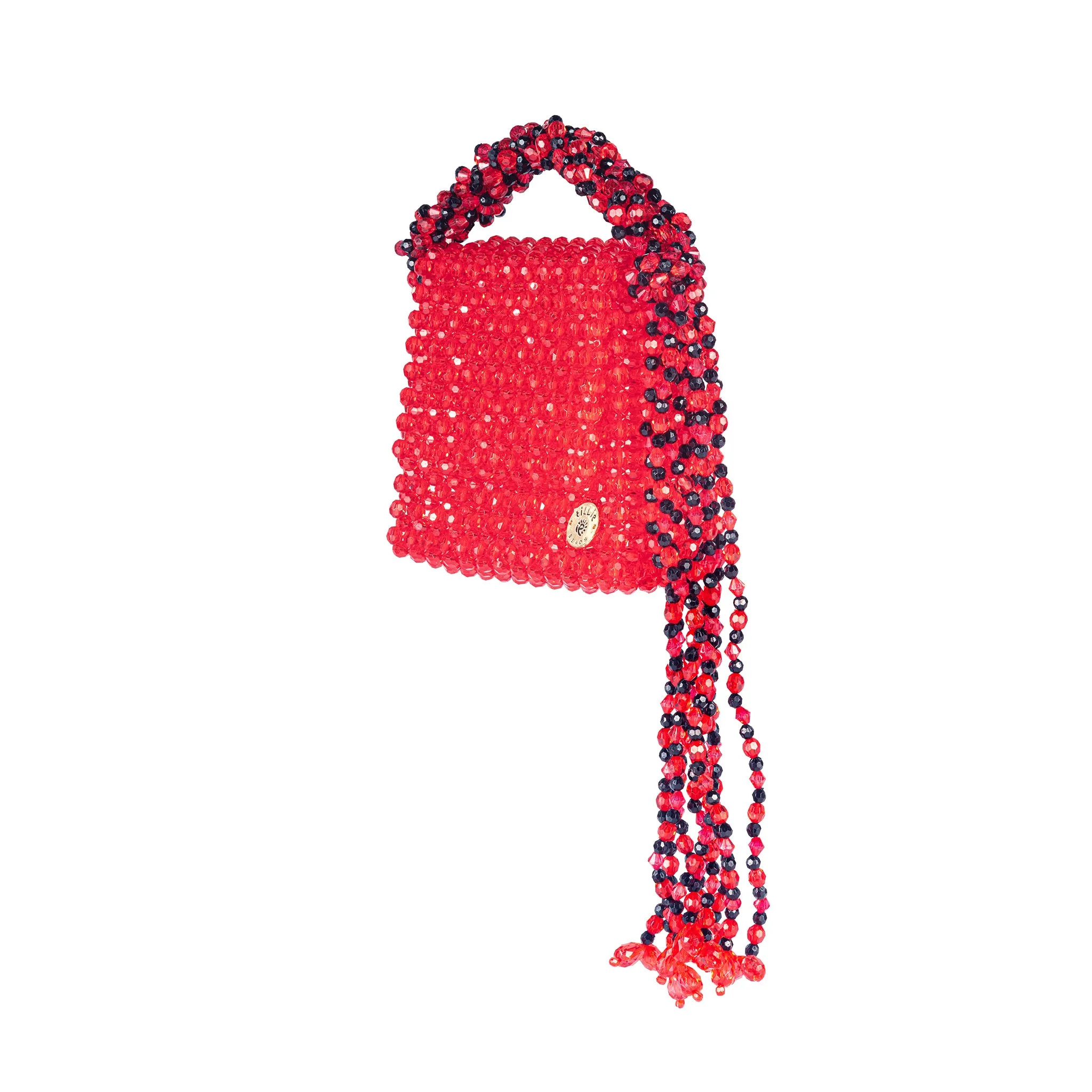 Ruby Red Garland Mini Bead Bag