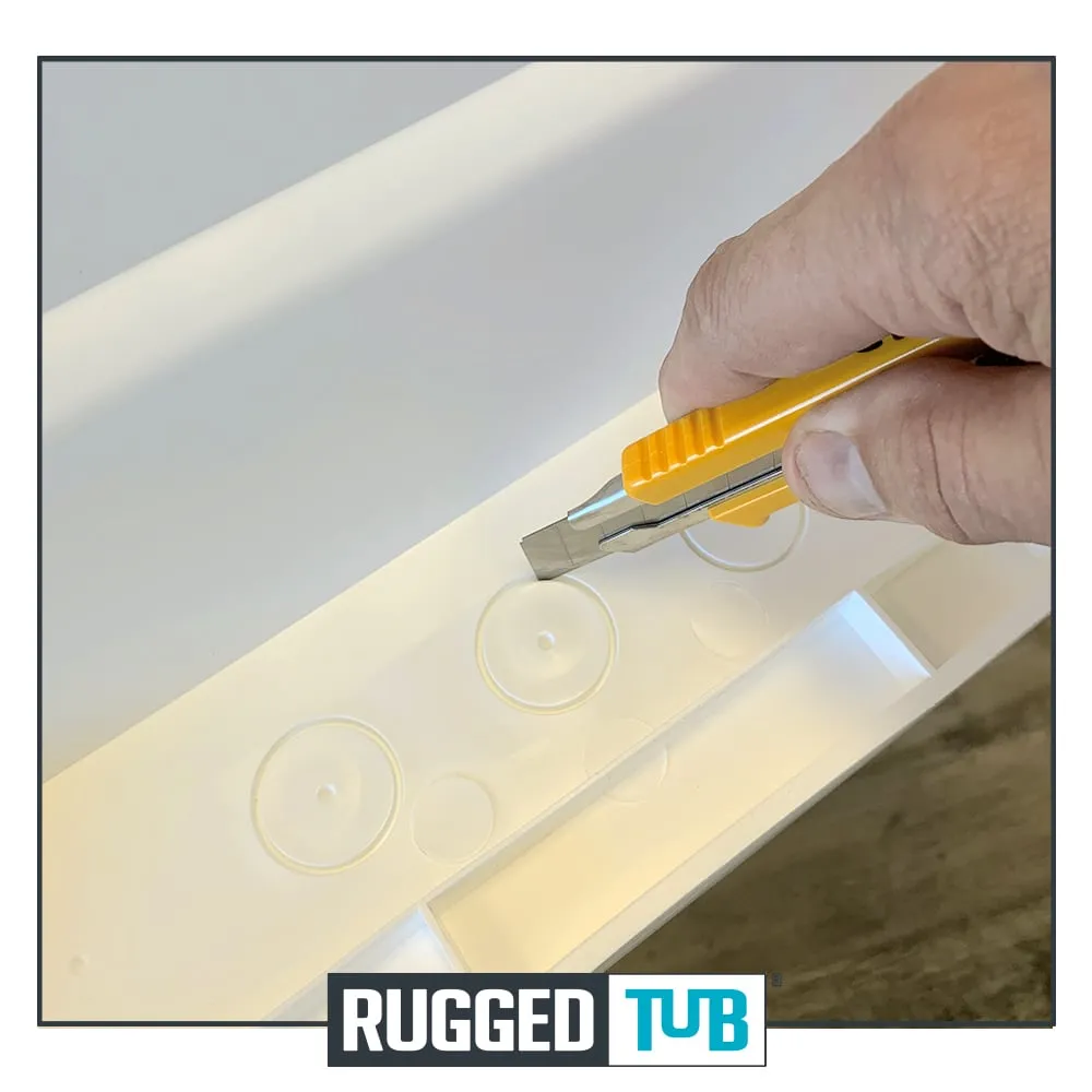 RuggedTub Black Freestanding Utility Tub - 18x24.5 Inch, 1-Basin