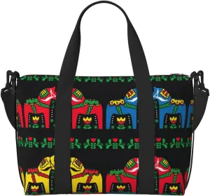 Runner Swedish Dala Horse Folk Print Versatile Gym Sports Bag,Companion For Your Journeys And Fitness Routines