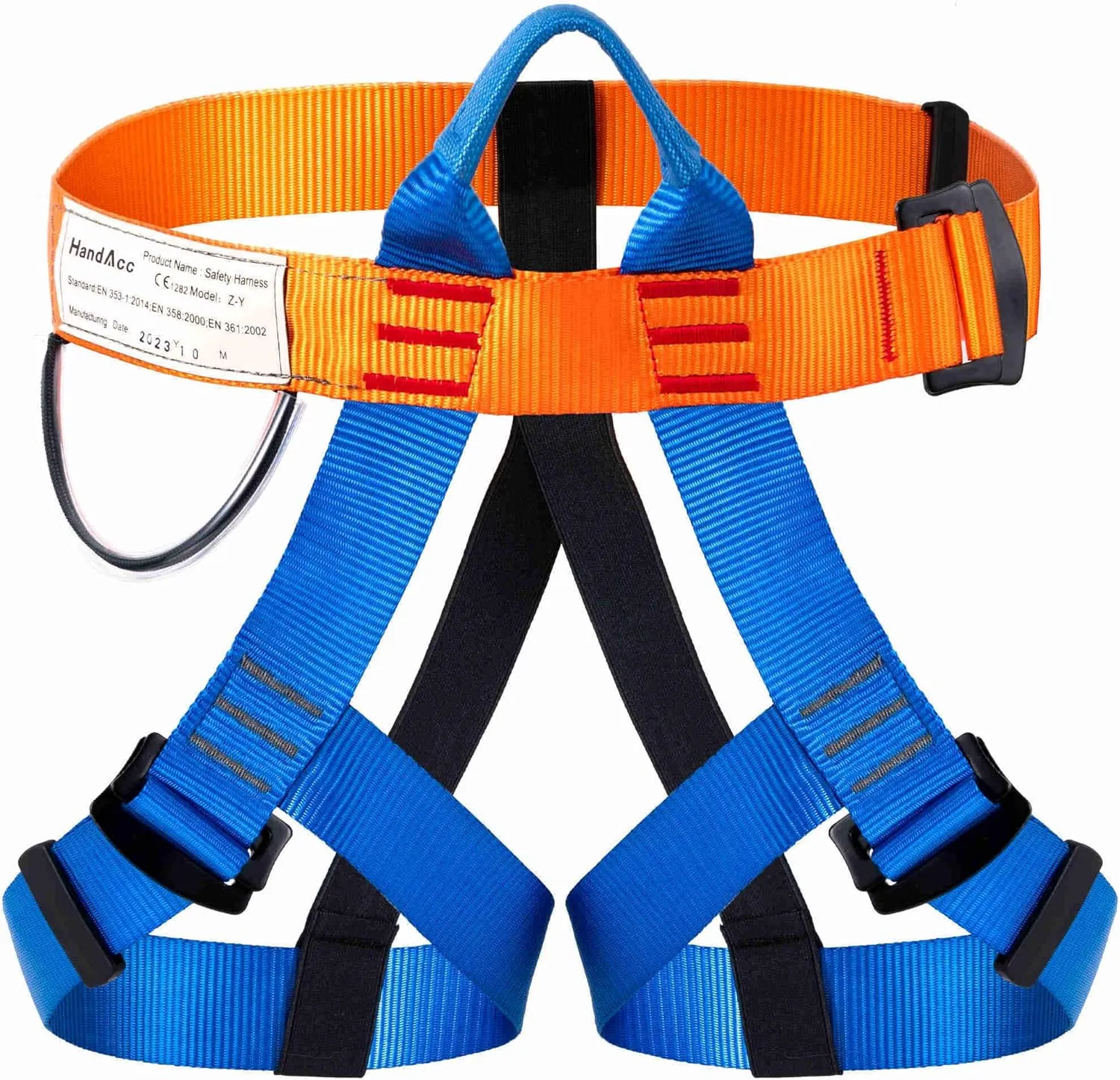 Safety Belt for Tree Climbing, Rock Climbing, Zipline - Half Body Guide Belt for Women, Men & Novices