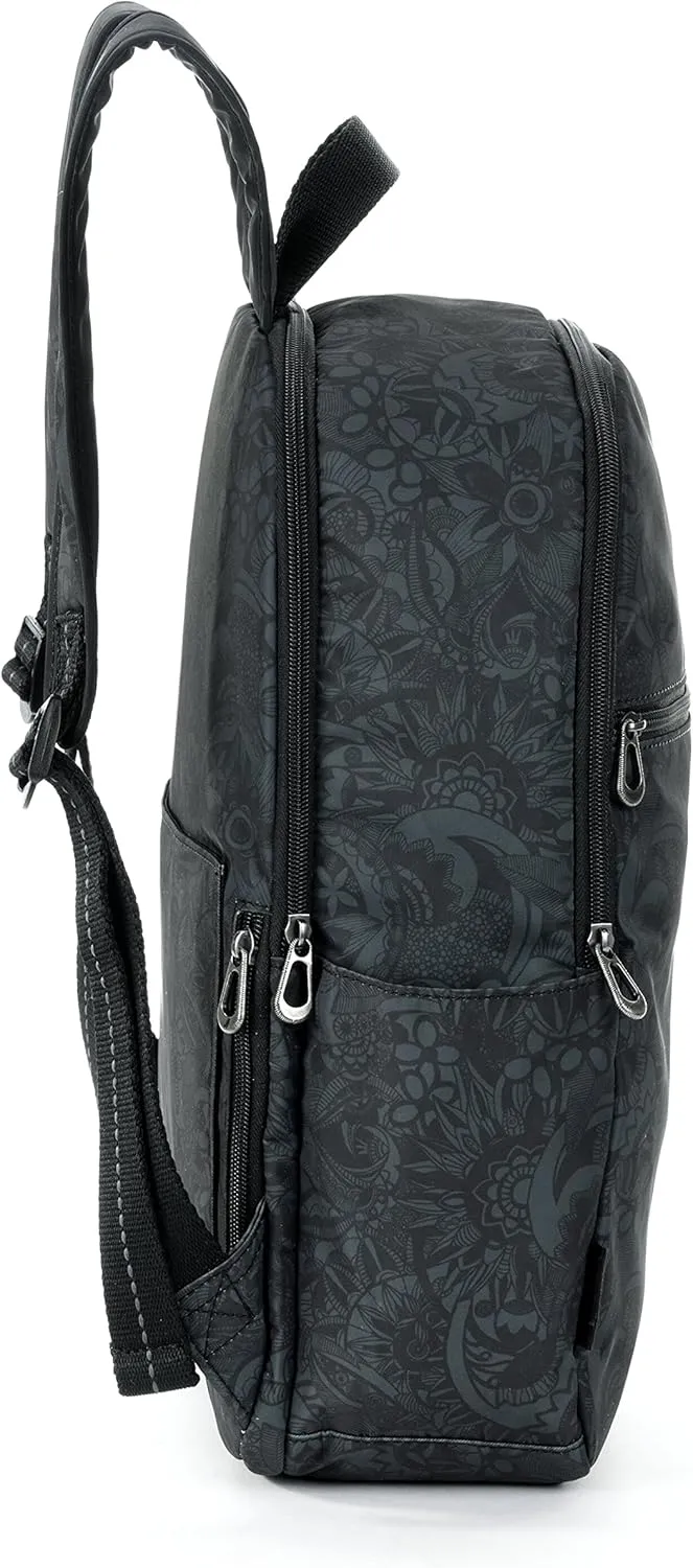 Sakroots womens Eco-twill Sakroots Larchmont Backpack in Eco Twill, Black Spirit Desert, One Size US
