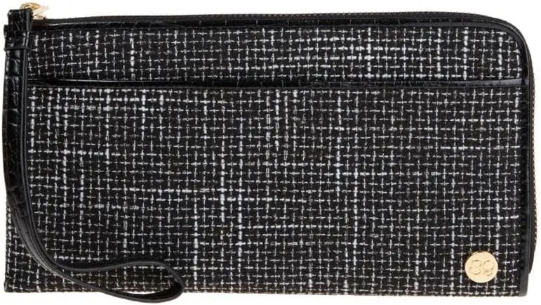 Samantha Brown To-Go RFID Tweed Travel Wallet (Black)