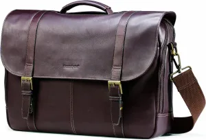 Samsonite Colombian Leather Flap-Over Messenger Bag