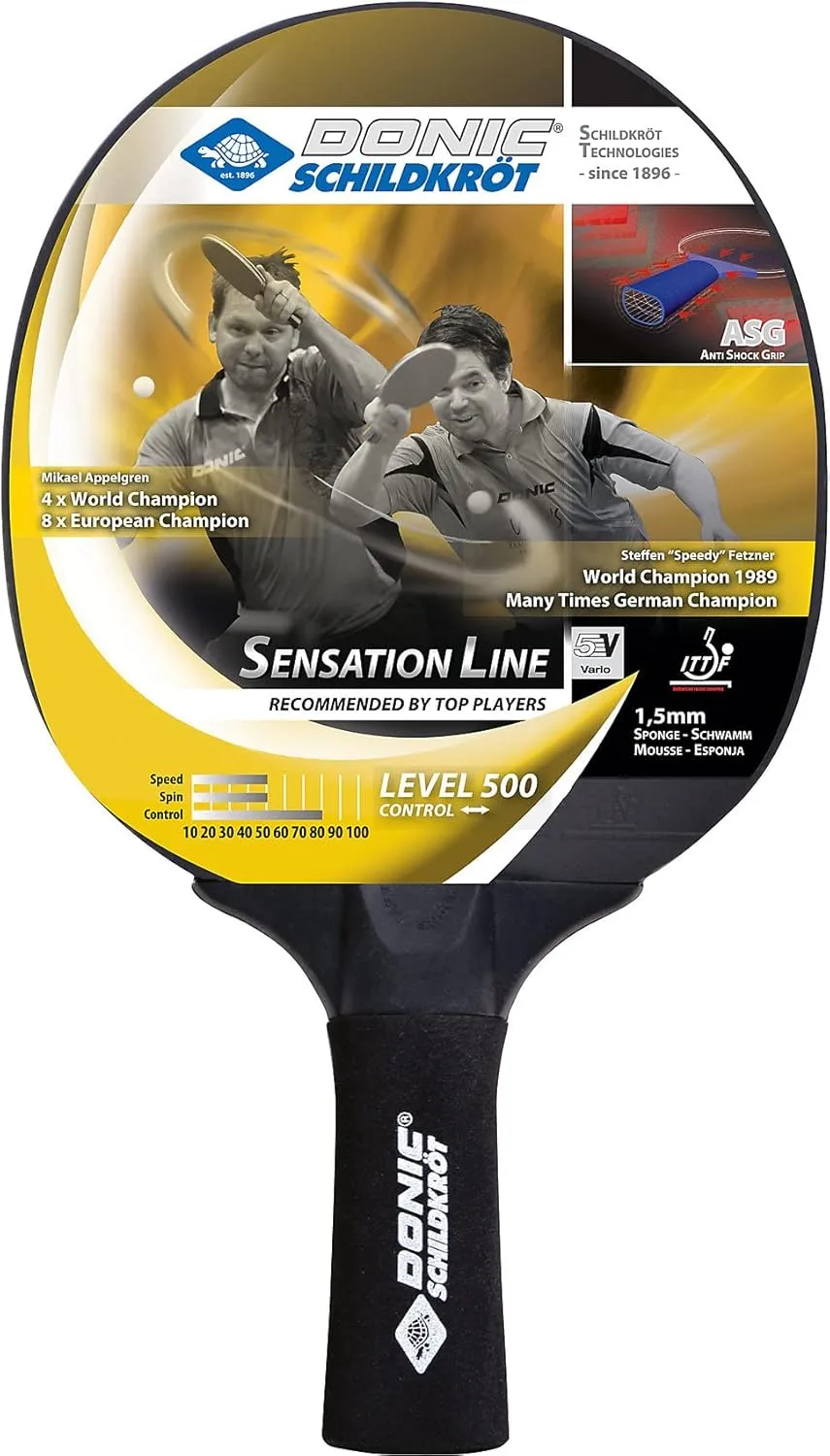 SchildkrötSchildkrot Cooke Competition Table Tennis Bat - ITTF Approved Reversed Rubber with 1.5mm Sponge - Red/Black