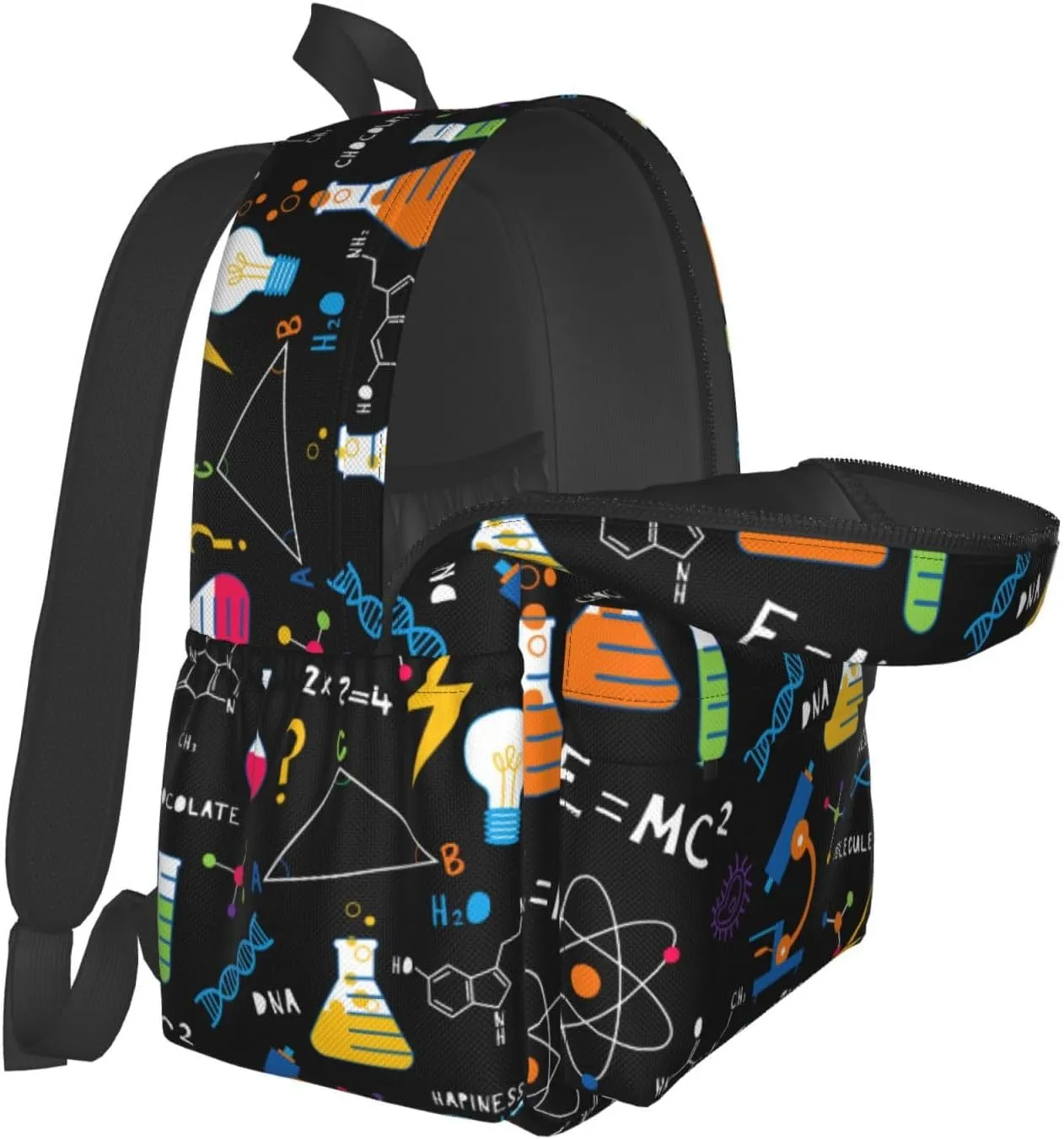 Science Chemistry Biology Physics Pattern Multipurpose School Bag Bookbag for Teenage Boys Girls Daily Backpack