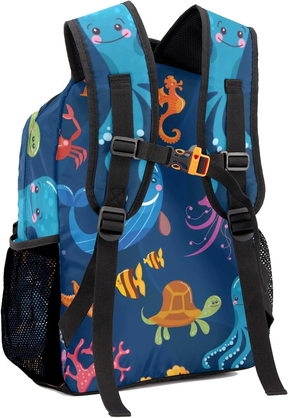 Sea Turtle Whales Personalized Kids School Backpack Custom Name for Boys Girls Primary Daypack Bookbag Travel Bag