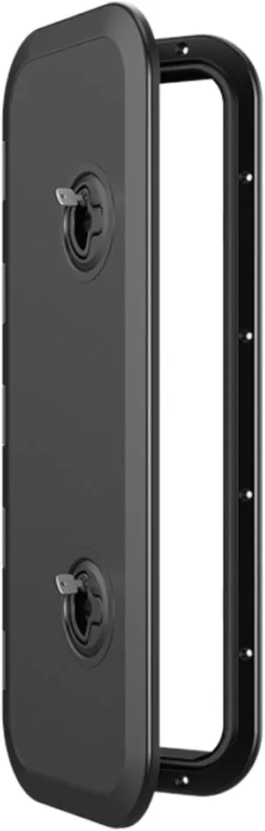 SEAFLO Marine Boat Deck Rectangular Access Hatch - White/Black, Lock and Key/Regular