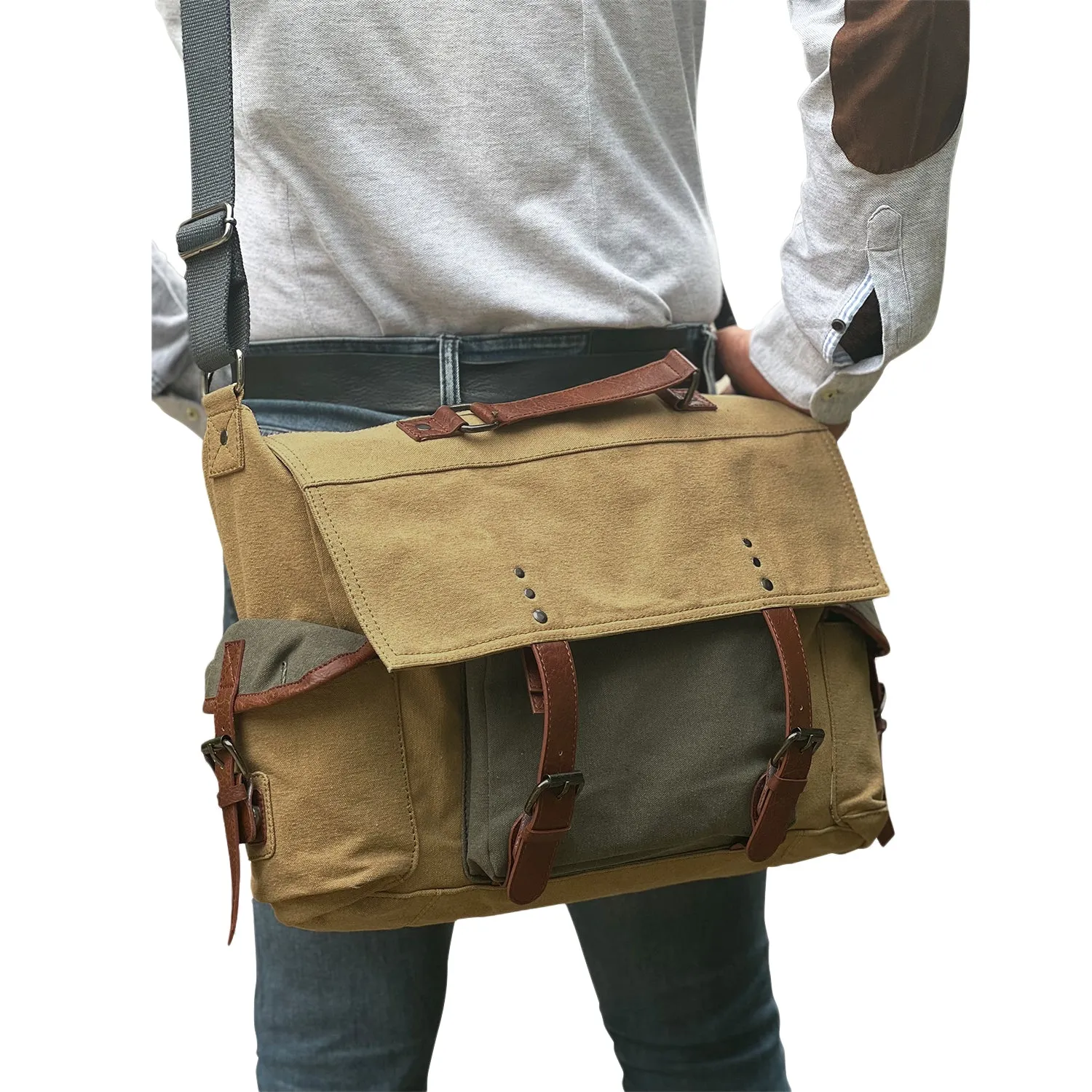Sebastian Messenger Laptop Bag for Men & Women - Brown