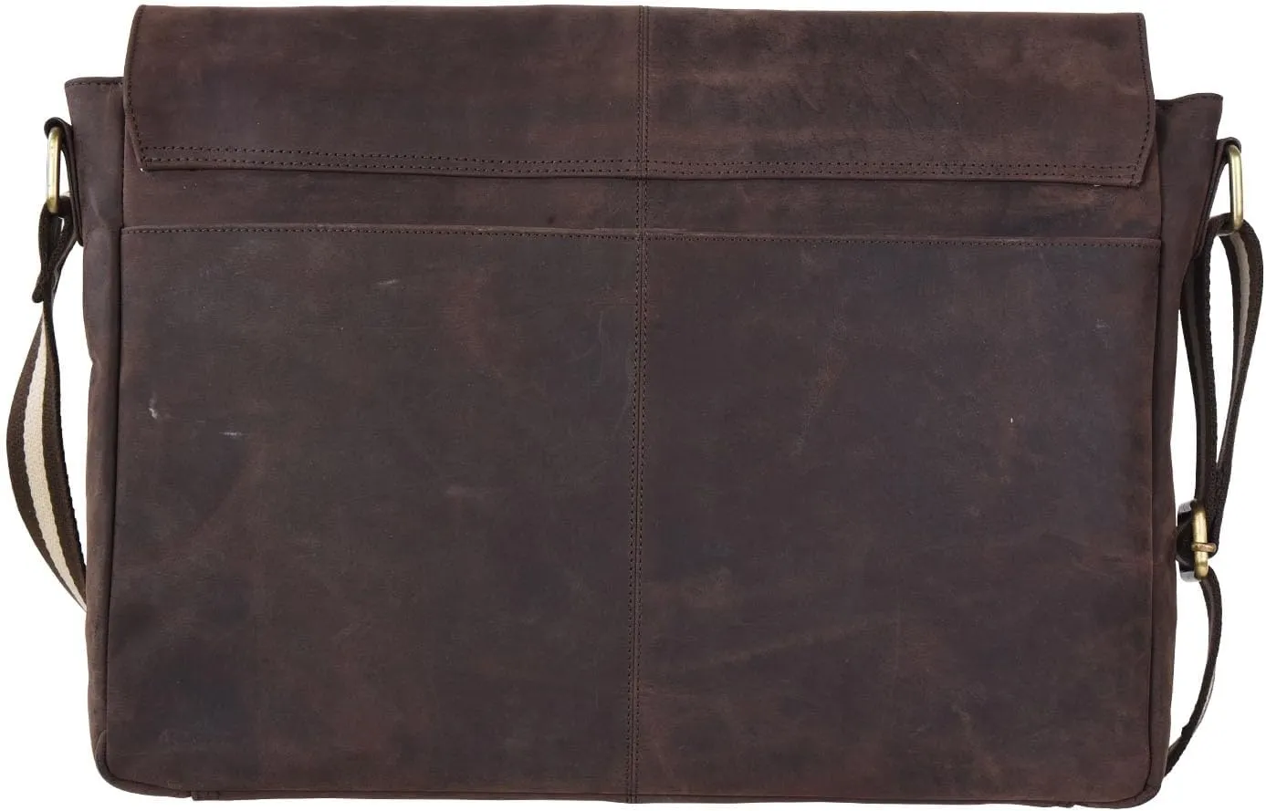 SERGA Real Leather Messenger Laptop Bag for Men & Women LEGACY