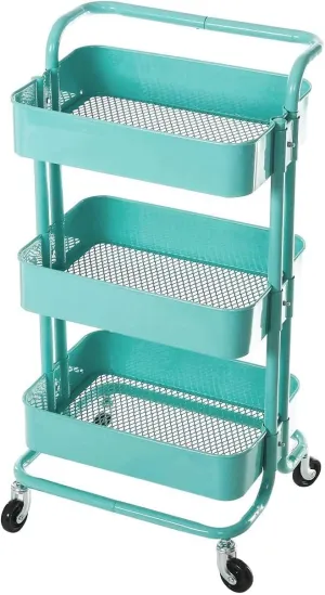 Serving Trolley Kitchen Trolley Trolley All-Purpose Trolley Rolling Shelf for Kitchen Bathroom Office with Wheels 3 Levels
