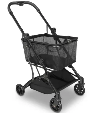 Shopping Cart Collapsible Utility Trolley Cart Features up 60 lbs Total Weight Capacity, Stylish Detachable Carry Bag, Swivel Tires for Easy Steering, One-Hand Compact Fold and One-Step Parking Brake