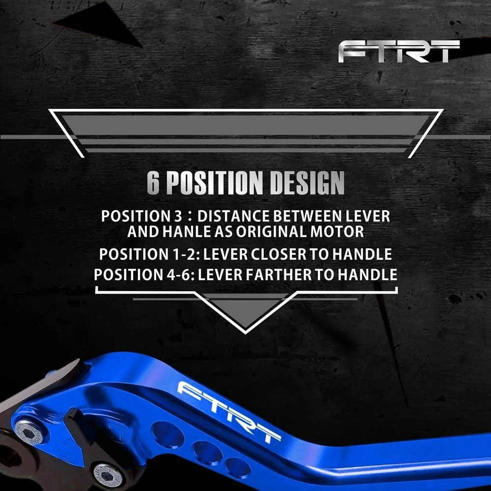Short Brake Clutch Levers Compatible with YZF R1 2002-2003/ YZF R6 1999-2004/ FZS1000 FZ1 Fazer 2001-2005/ R6S Version 2006-2009/ YZF600R Thundercat FZS600 Fazer 1999-2007: Blue