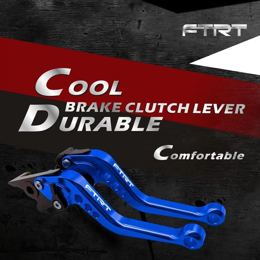 Short Brake Clutch Levers Compatible with YZF R1 2002-2003/ YZF R6 1999-2004/ FZS1000 FZ1 Fazer 2001-2005/ R6S Version 2006-2009/ YZF600R Thundercat FZS600 Fazer 1999-2007: Blue