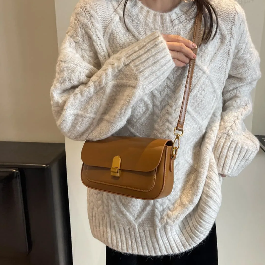Shoulder Bag for Women -Minimalist Small Square Handbag, Underarm Carry, Adjustable Strap, Multiple Colors