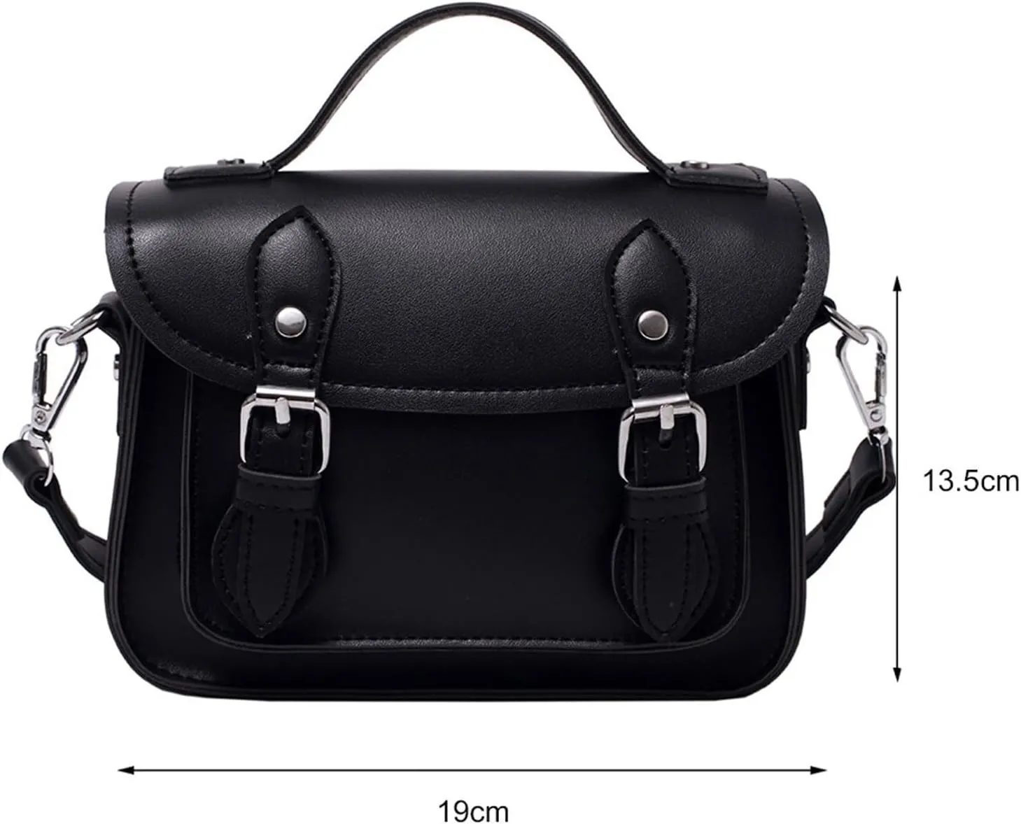 Shoulder Bag PU Leather Solid Color Casual Flap Crossbody Bag - Practical Messenger Bag for Shopping and Travel(Brown)