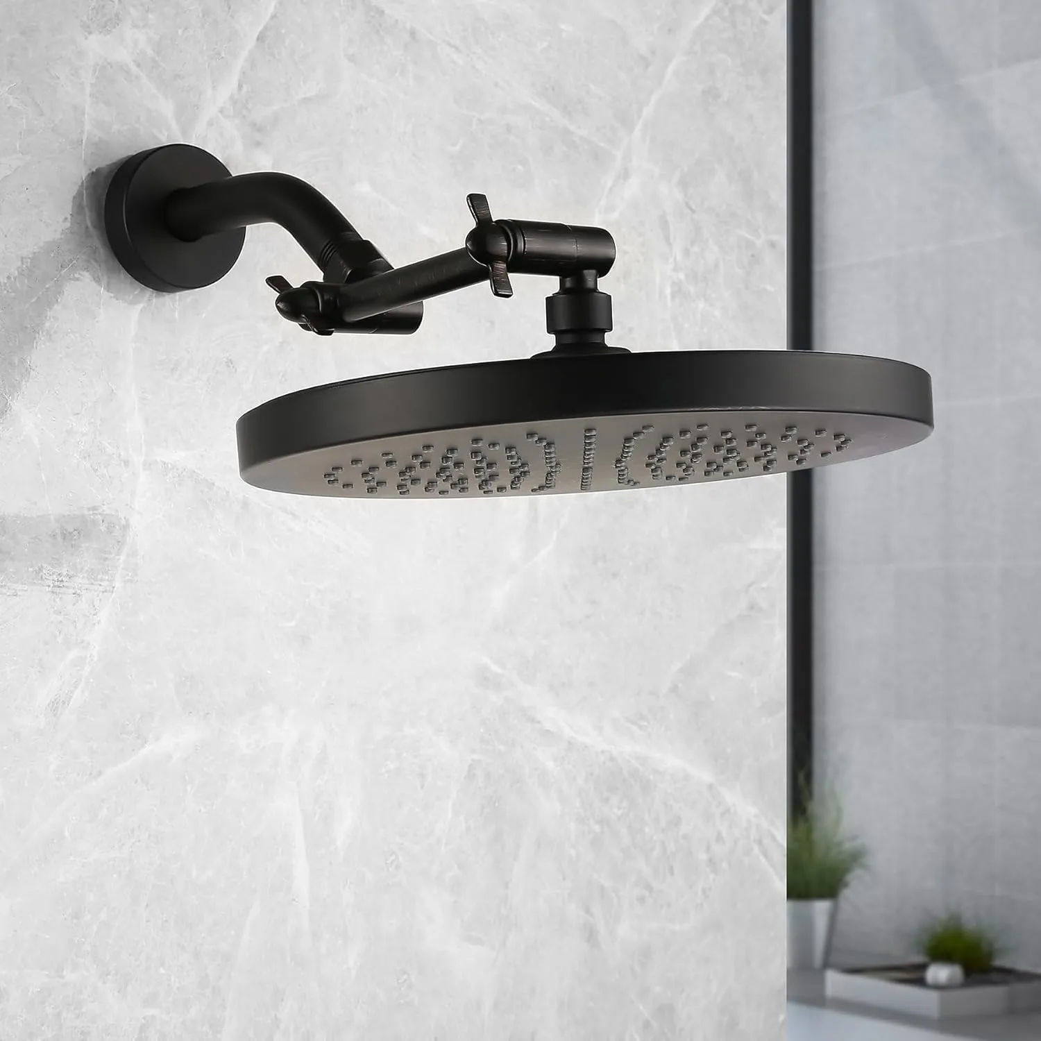 Shower Arm Extension, Solid Brass Shower Extender with Lock Joints, Lower or Raise Rain or Handheld Shower Head to Your Height & Angle (5 Inch, Oil Rubbed Bronze)