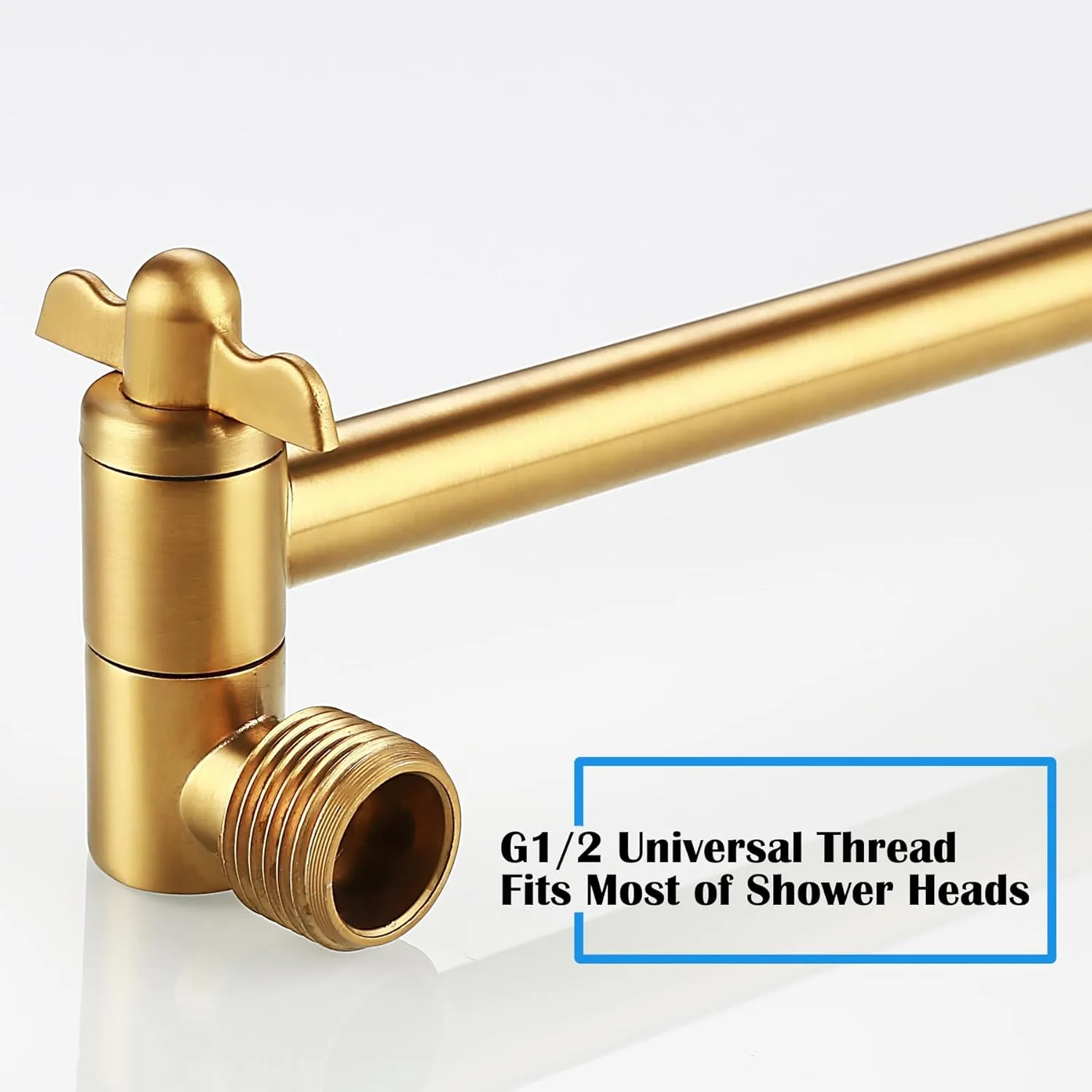 Shower Head Extension Arm, 10 Inch Adjustable Shower Arm for Rainfall Shower, Angle & Height Adjustable Extender with Universal Connector, Anti-Leak & Tool-Free Installation