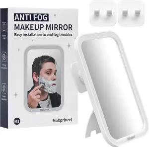 Shower Mirror, Fog Free Shaving Bathroom Mirror, Portable, no Need for hot Water, no Need for Charging, 360 ° Rotation, Detachable Vanity, Long-Lasting Anti Fog Mirror