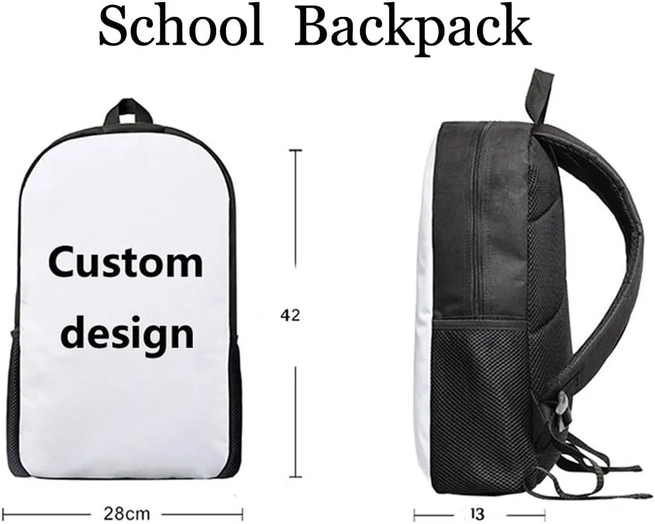 Showudesigns Ghost Backpack for Girls 8-12 Kids' School Bag and Lunch Box Boys Elementary Student Bookbag Cute Lunch Bag School Supplies Pencil Case Black Purse