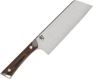 Shun Kanso 7" Asian Utility Knife, Handcrafted Japanese Kitchen Knife Ideal for Stir Fry, AUS10A Stainless Steel Blade, Tagayasan Handle, Precision and Sharpness for Professional and Home Chefs