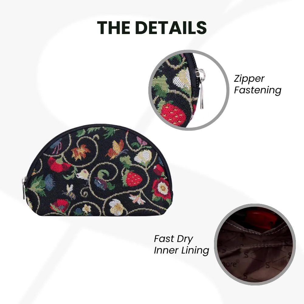 Signare Tapestry Cosmetic Bag Toiletry Makeup Bag for Women With Jacobean Dream Design (COSM-JACOB)