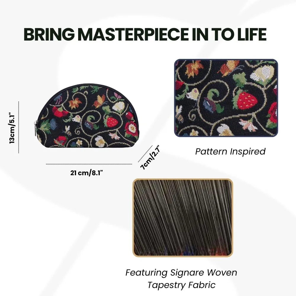 Signare Tapestry Cosmetic Bag Toiletry Makeup Bag for Women With Jacobean Dream Design (COSM-JACOB)