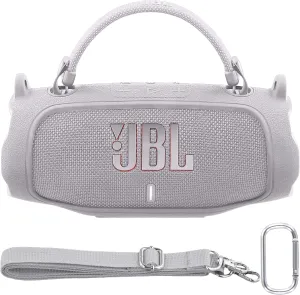 Silicone Case Compatible with JBL Charge 6 Portable Bluetooth Speaker(White Cover)