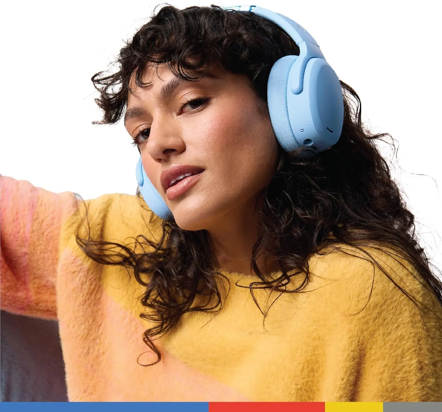 Skullcandy Crusher ANC 2 Over-Ear Noise Canceling Wireless Headphones with Sensory Bass and Extra Charging Cable, 50 Hr Battery, Microphone, Works with Bluetooth Devices, Preppy Summer Resort
