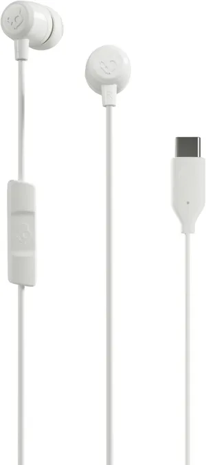 Skullcandy Jib USB-C Wired Earbuds with Noise Isolating Fit, Built-in Microphone Call and Track Control for iPhone Android, Ear Gel Sizes Included for Custom Fit - Bone