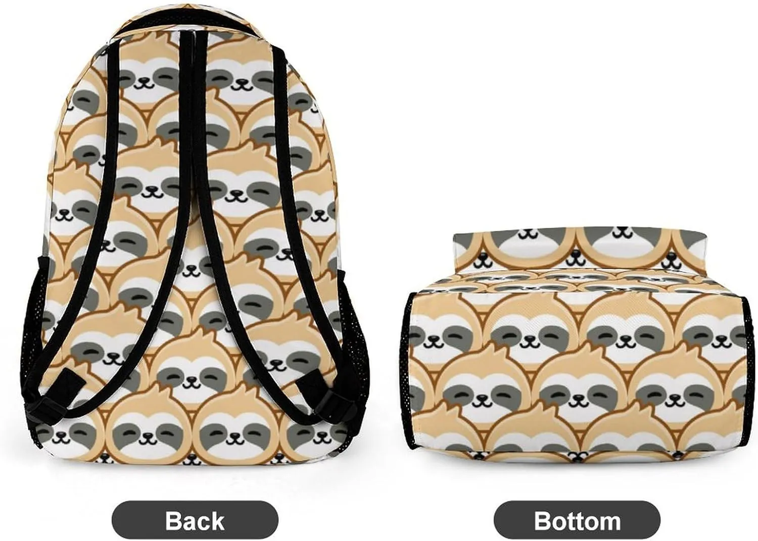 Sloth Backpack for Kids Girls Boys School, 16 Inches Cute Sloths Theme Bookbag, Adjustable, Lightweight, Large Capacity, Colorful Daily Casual Backpacks
