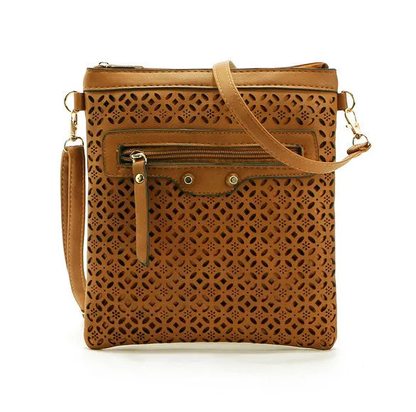 Small Casual women messenger bags PU hollow out crossbody bags ladies shoulder purse and handbags bolsas feminina
